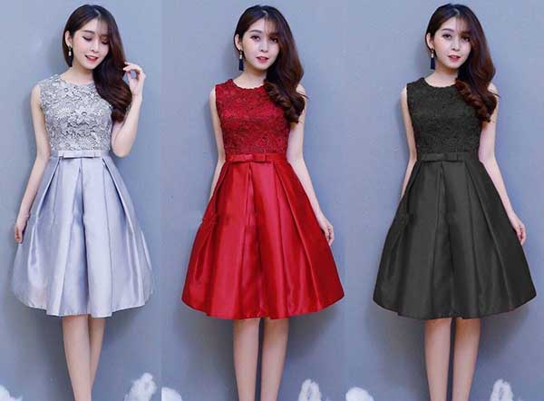 30 mẫu váy đầm xòe cổ sơ mi đẹp kiểu Hàn Quốc  TH Điện Biên Đông