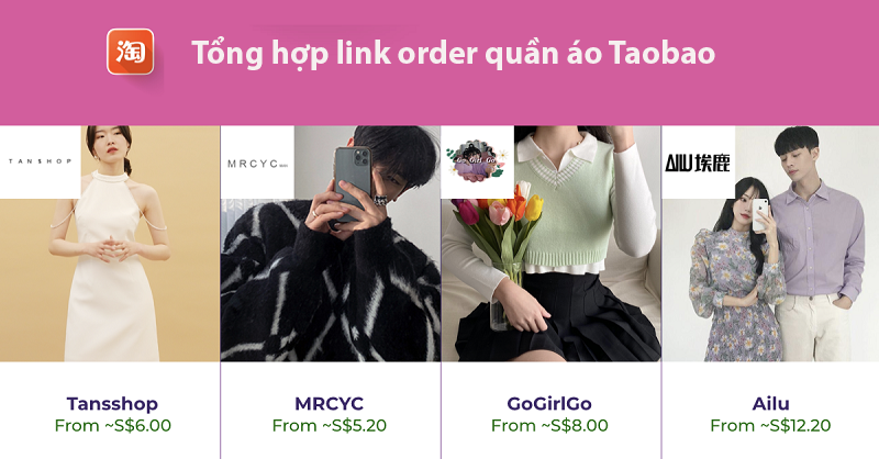 link order quần áo taobao